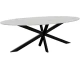 Lizzely Garden & Living Eettafel ovaal 210cm Figo marmerlook wit ovale tafel Lizzely Garden & Living Eettafel ovaal 210cm Figo marmerlook wit ovale tafel