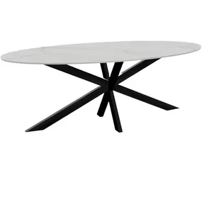 Lizzely Garden & Living Eettafel ovaal 210cm Figo marmerlook wit ovale tafel Lizzely Garden & Living Eettafel ovaal 210cm Figo marmerlook wit ovale tafel