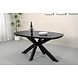 Lizzely Garden & Living Eettafel Leco deens ovaal 160cm zwart melamine Lizzely Garden & Living Eettafel Leco deens ovaal 160cm zwart melamine