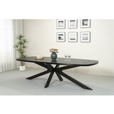 Lizzely Garden & Living Eettafel Leco deens ovaal 270cm zwart melamine Lizzely Garden & Living Eettafel Leco deens ovaal 270cm zwart melamine