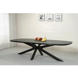 Lizzely Garden & Living Eettafel Leco deens ovaal 300cm zwart melamine Lizzely Garden & Living Eettafel Leco deens ovaal 300cm zwart melamine