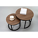 Lizzely Garden & Living Salontafel rond 2delig bruin MDF Rutger Lizzely Garden & Living Salontafel rond 2delig bruin MDF Rutger