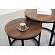 Lizzely Garden & Living Salontafel rond 2delig bruin MDF Rutger Lizzely Garden & Living Salontafel rond 2delig bruin MDF Rutger