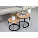 Lizzely Garden & Living Salontafel rond 2delig lichtbruin MDF Rutger Lizzely Garden & Living Salontafel rond 2delig lichtbruin MDF Rutger