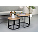 Lizzely Garden & Living Salontafel rond 2delig lichtbruin MDF Rutger Lizzely Garden & Living Salontafel rond 2delig lichtbruin MDF Rutger