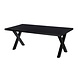 Lizzely Garden & Living Eettafel Zeno rechthoekig 200cm zwart mangohout Lizzely Garden & Living Eettafel Zeno rechthoekig 200cm zwart mangohout