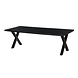 Lizzely Garden & Living Eettafel Zeno rechthoekig 240cm zwart mangohout Lizzely Garden & Living Eettafel Zeno rechthoekig 240cm zwart mangohout