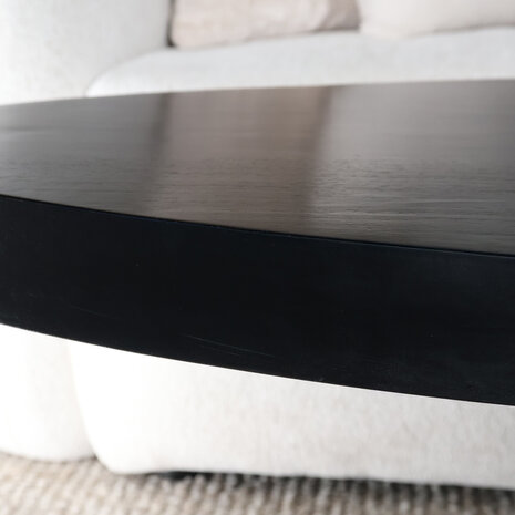 Lizzely Garden & Living Salontafel ovaal mangohout 130cm Jimmy zwart Lizzely Garden & Living Salontafel ovaal mangohout 130cm Jimmy zwart