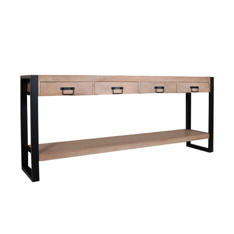 Lizzely Garden & Living Bijzettafel 180cm mangohout Vera lichtbruin Lizzely Garden & Living Bijzettafel 180cm mangohout Vera lichtbruin