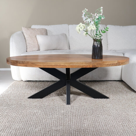 Lizzely Garden & Living Salontafel ovaal mangohout 130cm Jimmy lichtbruin Lizzely Garden & Living Salontafel ovaal mangohout 130cm Jimmy lichtbruin