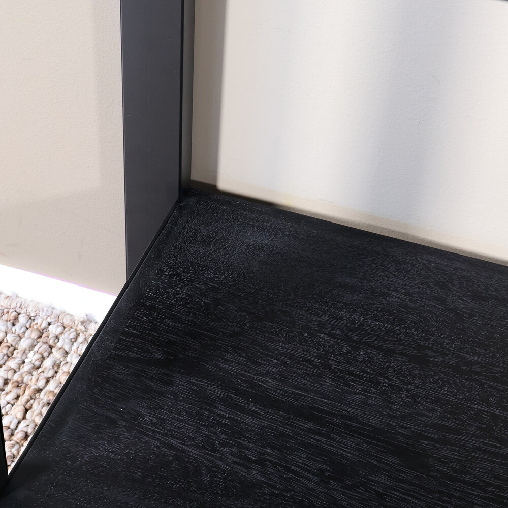 Bijzettafel 180cm mangohout Vera zwart Bijzettafel 180cm mangohout Vera zwart