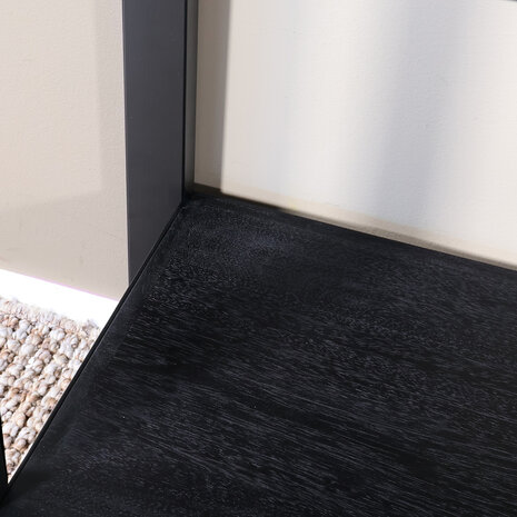 Lizzely Garden & Living Bijzettafel 180cm mangohout Vera zwart Lizzely Garden & Living Bijzettafel 180cm mangohout Vera zwart