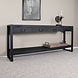 Lizzely Garden & Living Bijzettafel 180cm mangohout Vera zwart Lizzely Garden & Living Bijzettafel 180cm mangohout Vera zwart