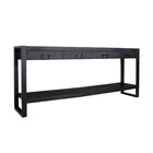 Bijzettafel 180cm mangohout Vera zwart Bijzettafel 180cm mangohout Vera zwart