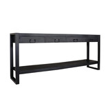Lizzely Garden & Living Bijzettafel 180cm mangohout Vera zwart Lizzely Garden & Living Bijzettafel 180cm mangohout Vera zwart