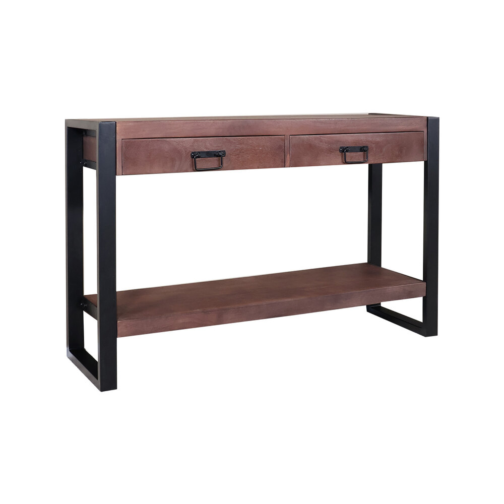 Bijzettafel 120cm mangohout Vera walnoot Bijzettafel 120cm mangohout Vera walnoot