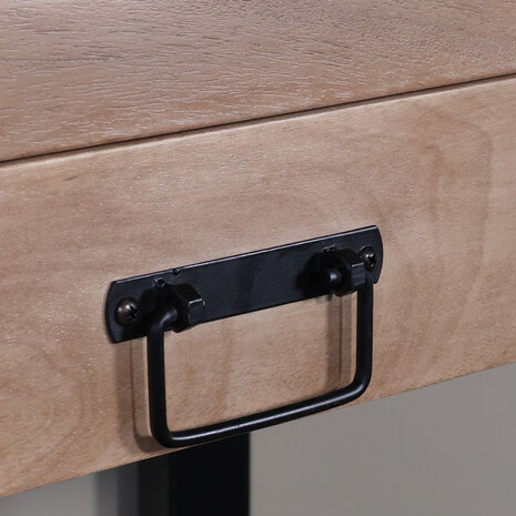 Lizzely Garden & Living Bijzettafel 120cm mangohout Vera lichtbruin