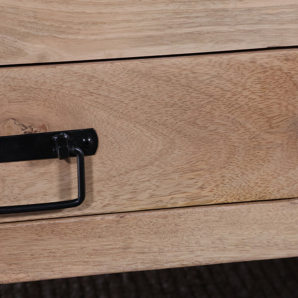 Bijzettafel 120cm mangohout Vera lichtbruin