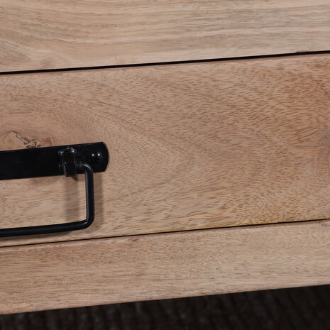 Lizzely Garden & Living Bijzettafel 120cm mangohout Vera lichtbruin