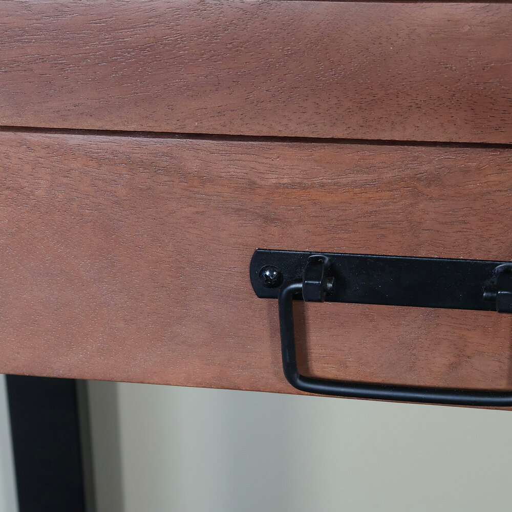 Bijzettafel 150cm mangohout Vera walnoot Bijzettafel 150cm mangohout Vera walnoot