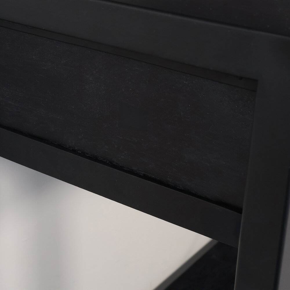 Bijzettafel 180cm mangohout Vera zwart Bijzettafel 180cm mangohout Vera zwart