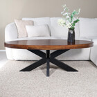 Salontafel ovaal mangohout 130cm Jimmy bruin