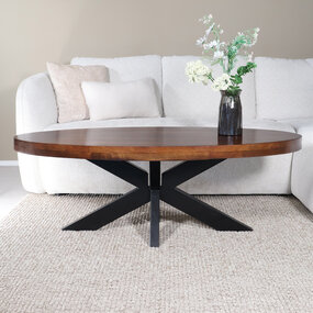 Lizzely Garden & Living Salontafel ovaal mangohout 130cm Jimmy bruin Lizzely Garden & Living Salontafel ovaal mangohout 130cm Jimmy bruin