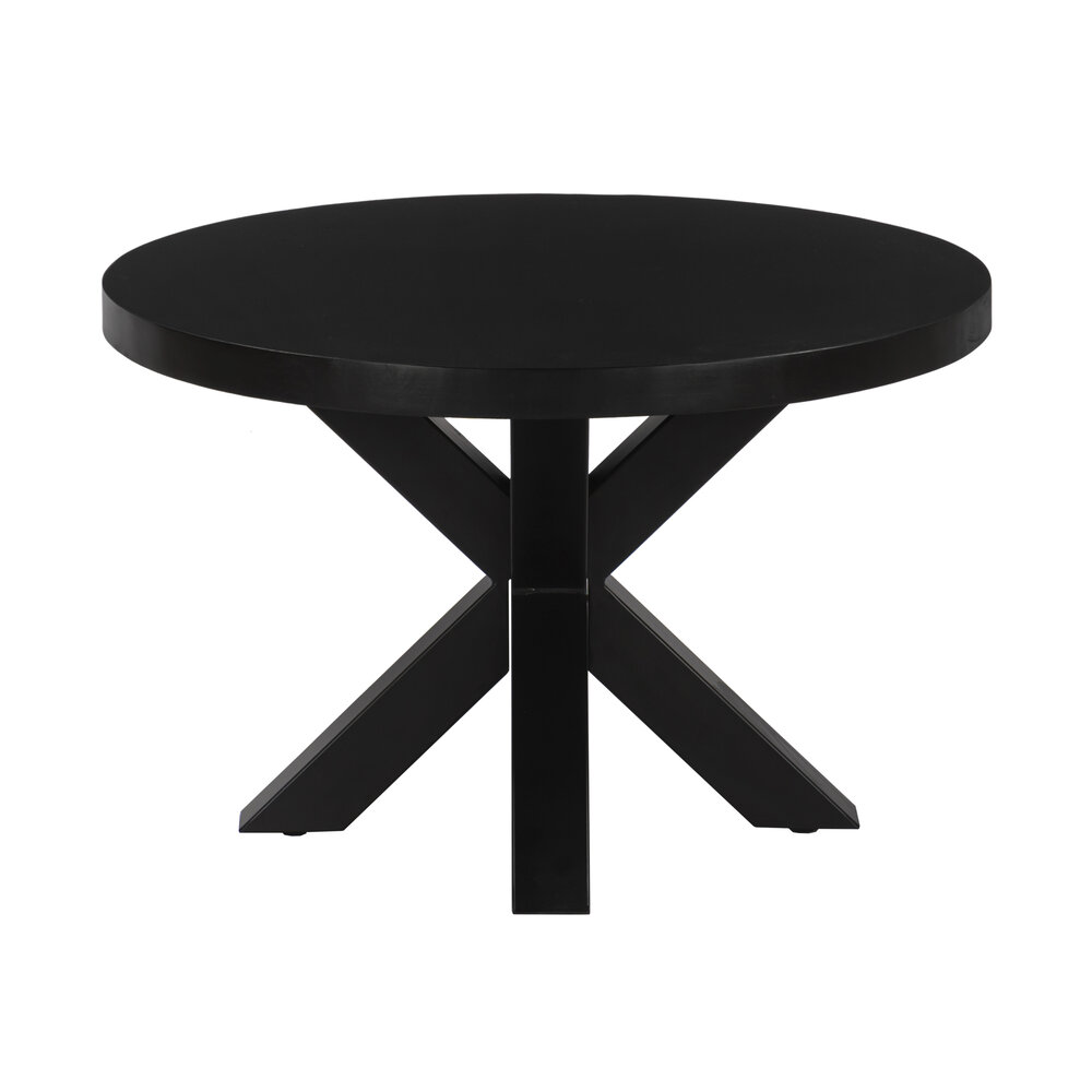 Salontafel rond mangohout 70cm Jesse zwart