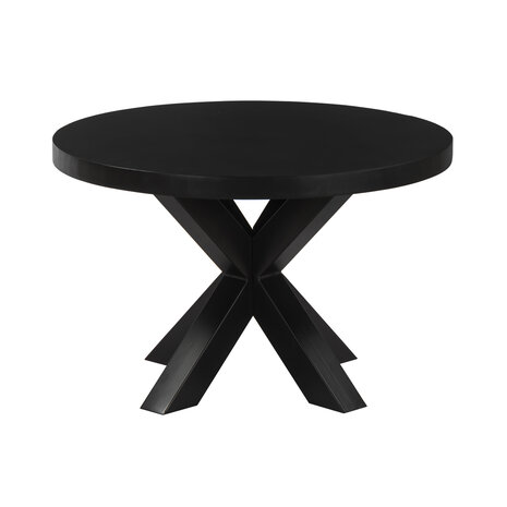 Lizzely Garden & Living 	Salontafel rond mangohout 70cm Jesse zwart