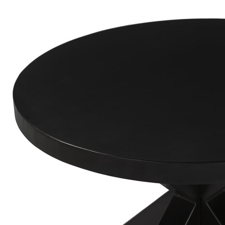 Lizzely Garden & Living 	Salontafel rond mangohout 70cm Jesse zwart