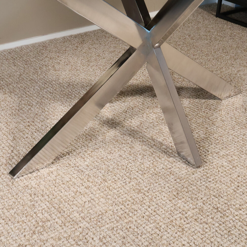 Eettafel ovaal mangohout 180cm Lucas zwart met zilver Eettafel ovaal mangohout 180cm Lucas zwart met zilver