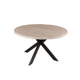Lizzely Garden & Living Eettafel rond melamine 130cm Sanne grijs ronde tafel Lizzely Garden & Living Eettafel rond melamine 130cm Sanne grijs ronde tafel