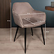 Lizzely Garden & Living Eetkamerstoel met armleuning Ares velvet taupe eetstoel Lizzely Garden & Living Eetkamerstoel met armleuning Ares velvet taupe eetstoel