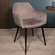 Lizzely Garden & Living Eetkamerstoel met armleuning Ares velvet taupe eetstoel Lizzely Garden & Living Eetkamerstoel met armleuning Ares velvet taupe eetstoel