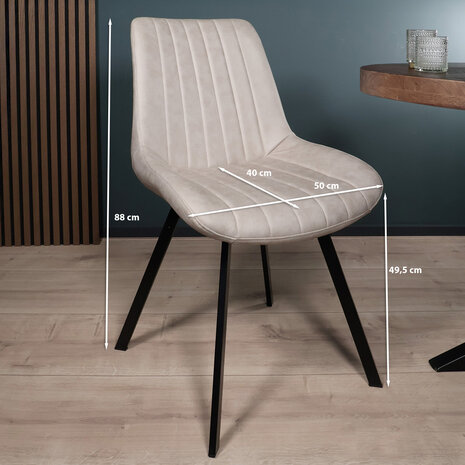 Lizzely Garden & Living Eetkamerstoel Susta lichtgrijs microvezel eetstoel Lizzely Garden & Living Eetkamerstoel Susta lichtgrijs microvezel eetstoel