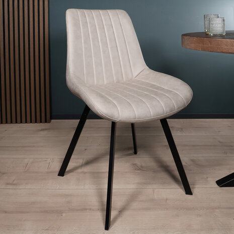 Lizzely Garden & Living Eetkamerstoel Susta lichtgrijs microvezel eetstoel Lizzely Garden & Living Eetkamerstoel Susta lichtgrijs microvezel eetstoel