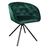 Lizzely Garden & Living Eetkamerstoel draaibaar Willow donkergroen velvet eetstoel