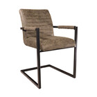 Eetkamerstoel met armleuning donkergroen Noor design