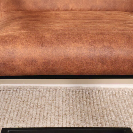 Lizzely Garden & Living Eetkamerstoel met armleuning cognac microvezel Noor design