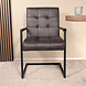 Lizzely Garden & Living Eetkamerstoel met armleuning Milan zwart industrieel Lizzely Garden & Living Eetkamerstoel met armleuning Milan zwart industrieel