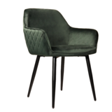 Lizzely Garden & Living Eetkamerstoel met armleuning Ares velvet donkergroen eetstoel Lizzely Garden & Living Eetkamerstoel met armleuning Ares velvet donkergroen eetstoel