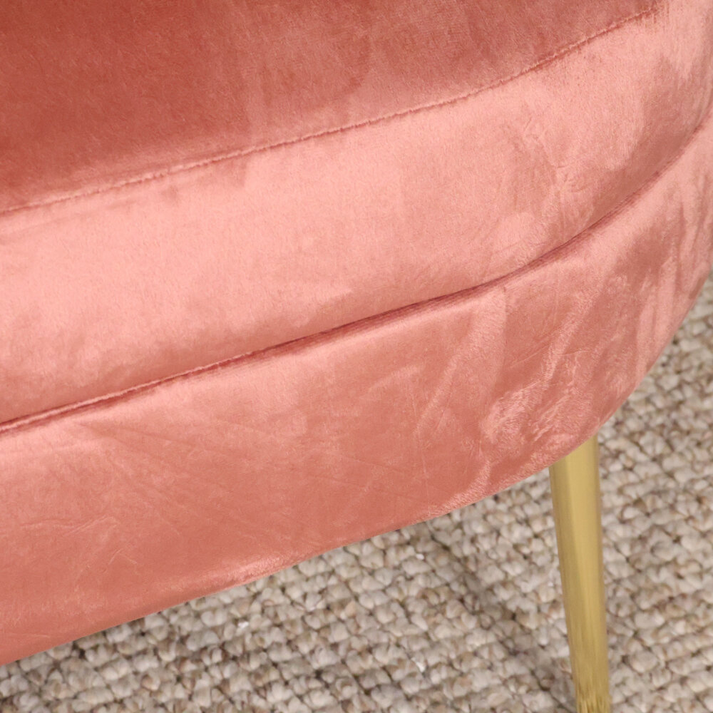 Zitbank Belle 2 zits velvet oud roze bankstel 140cm stof incl. 2 kussens bank Zitbank Belle 2 zits velvet oud roze bankstel 140cm stof incl. 2 kussens bank