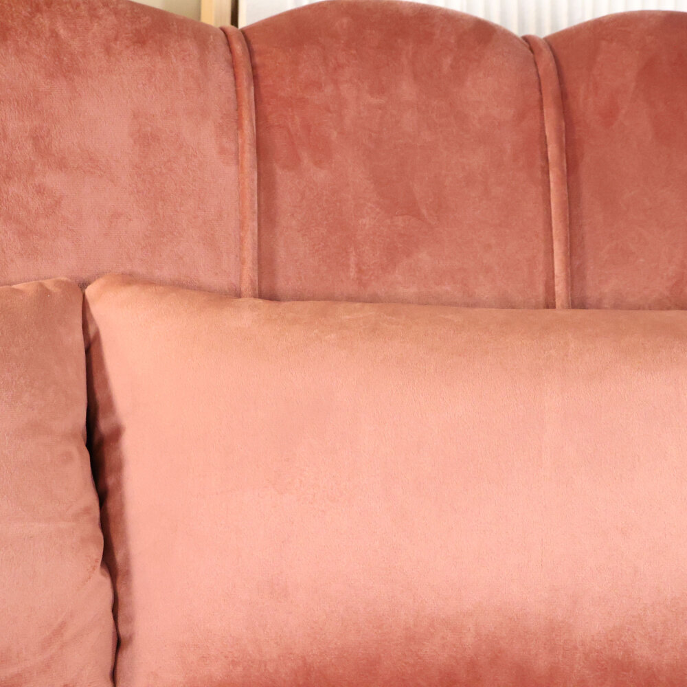 Zitbank Belle 2 zits velvet oud roze bankstel 140cm stof incl. 2 kussens bank Zitbank Belle 2 zits velvet oud roze bankstel 140cm stof incl. 2 kussens bank