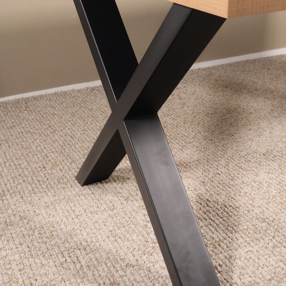 Eettafel melamine Reef lichtbruin 200cm met X-poot langwerpige tafel Eettafel melamine Reef lichtbruin 200cm met X-poot langwerpige tafel