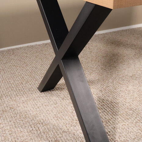 Lizzely Garden & Living Eettafel melamine Reef lichtbruin 200cm met X-poot langwerpige tafel Lizzely Garden & Living Eettafel melamine Reef lichtbruin 200cm met X-poot langwerpige tafel