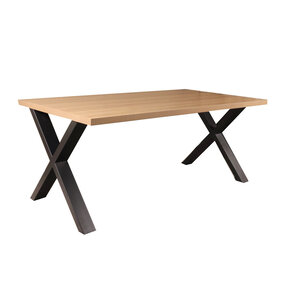Lizzely Garden & Living Eettafel melamine Reef lichtbruin 200cm met X-poot Lizzely Garden & Living Eettafel melamine Reef lichtbruin 200cm met X-poot
