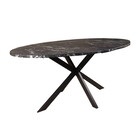 Eettafel ovaal  210cm Jovi marmer zwart ovale tafel Eettafel ovaal  210cm Jovi marmer zwart ovale tafel