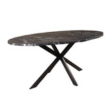 Lizzely Garden & Living Eettafel ovaal  210cm Jovi marmer zwart ovale tafel Lizzely Garden & Living Eettafel ovaal  210cm Jovi marmer zwart ovale tafel