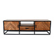 Lizzely Garden & Living TV meubel industrieel Danae bruin visgraat mangohout 165cm Lizzely Garden & Living TV meubel industrieel Danae bruin visgraat mangohout 165cm