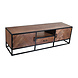 Lizzely Garden & Living TV meubel industrieel Danae walnoot visgraat mangohout 180cm Lizzely Garden & Living TV meubel industrieel Danae walnoot visgraat mangohout 180cm